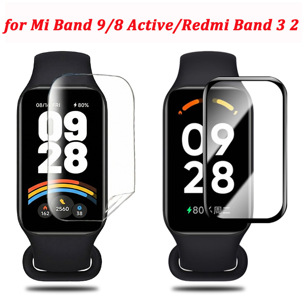 นุ่ม / กระจกนิรภัยฟิล์มสําหรับสมาร์ทวอทช์ Xiaomi Mi Band 9 / 8 Active 3D Anti Gores ป้องกันหน้าจอ Accesories สําหรับ Redmi Band 3 2 – โปรปัง