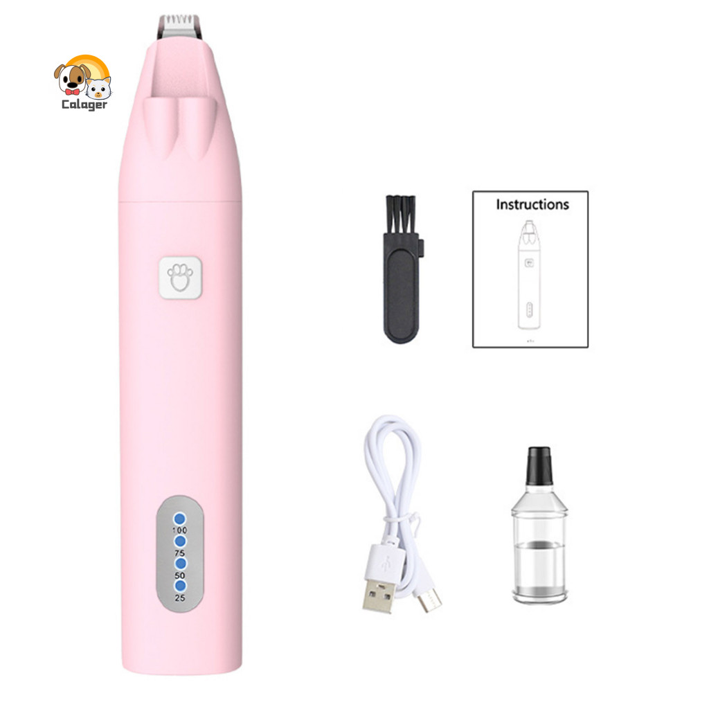 [Calager] สบาย Grip Clipper สัตว์เลี้ยงแบบชาร์จไฟได้ Clipper ผมสัตว์เลี้ยงแบบชาร์จไฟได้พร้อมไฟ Led ใ