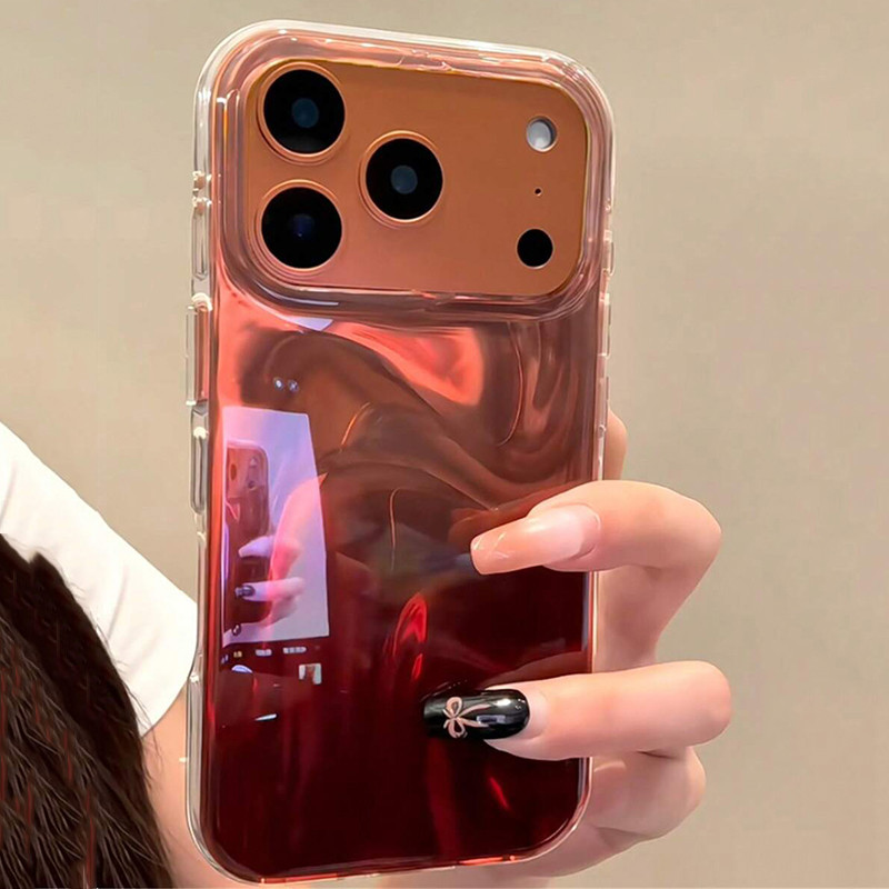 แฟชั่น Simple Wave สีน้ําตาลสีเคสโทรศัพท์สําหรับ iPhone 17 16 15 14 13 12 11 Pro Max 17Air 16E XS XR X 7 8 Plus SE2 ฝาครอบ