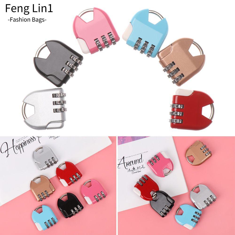 FLIN 1 ชิ้นกุญแจโลหะรหัสรวม HOT Diary Protector กระเป๋าเดินทาง Locker Supply 3 หลัก Dial