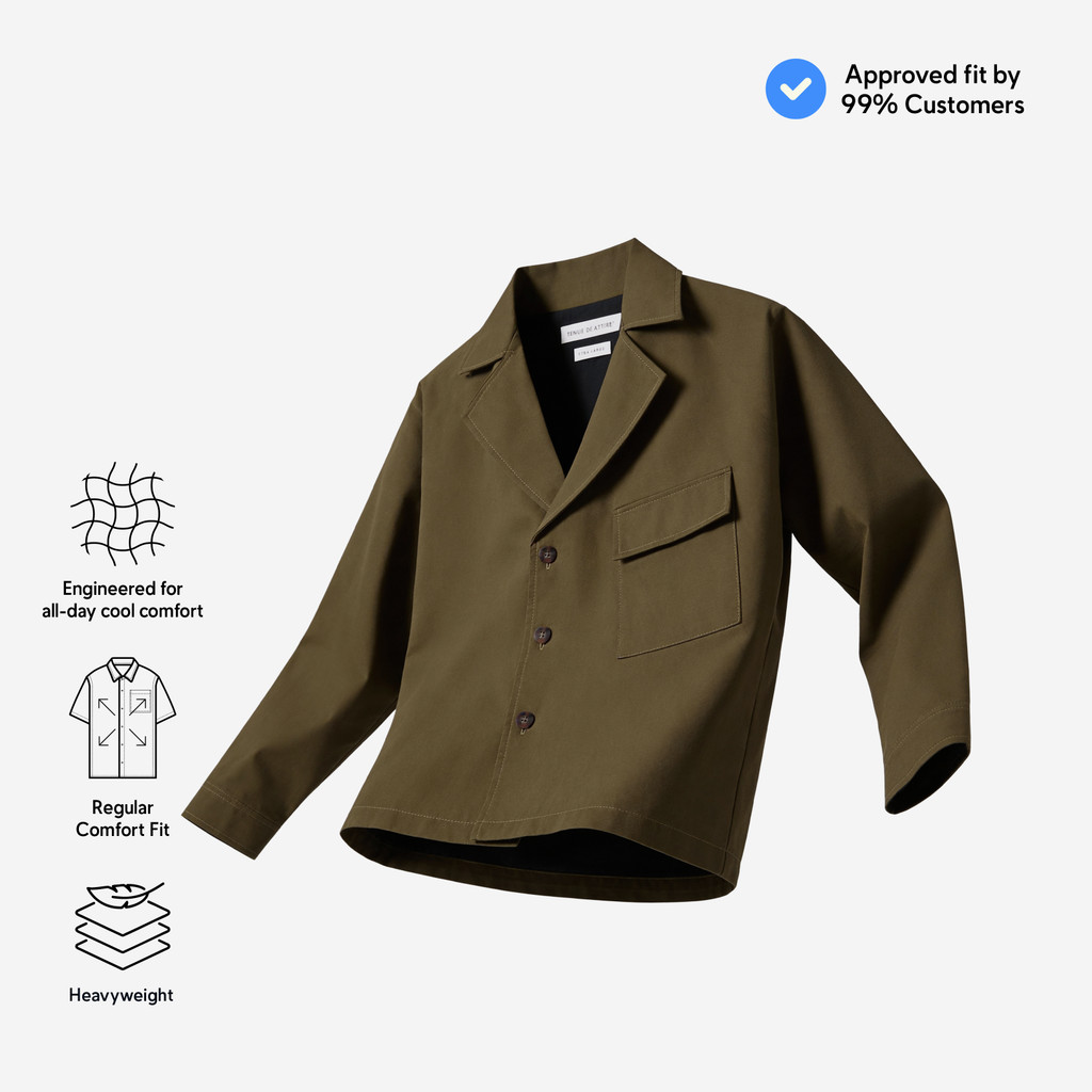 TENUE Twill Biker Jacket - Olive - Homebody