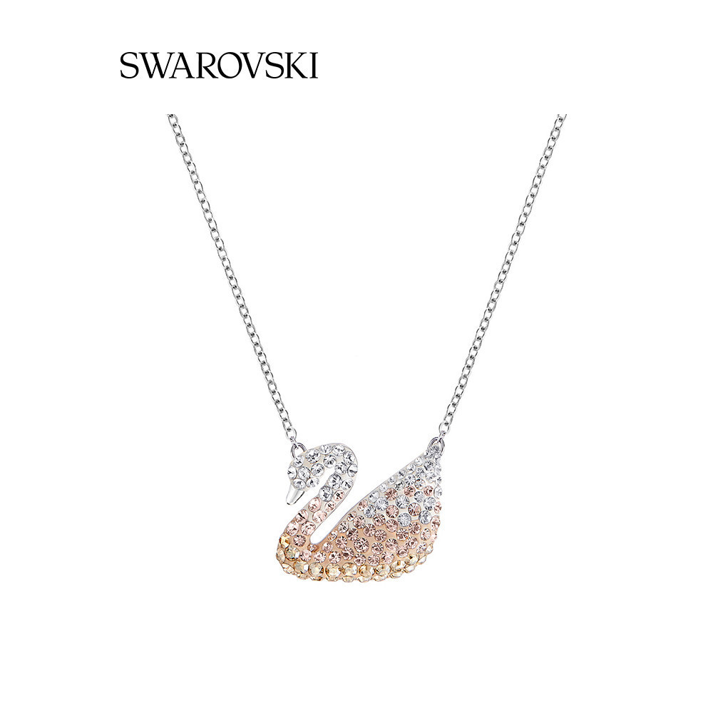 สร้อยคอมุก Swan สี.Gradient จาก Swarovski สำหรับคุณลady เป็นของขวัญที่สวยงาม