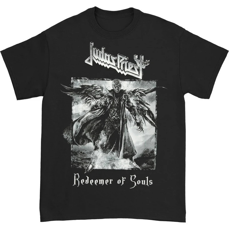 เสื้อยืด Judas Priest Redeemer of Souls ระดับหรูหราสำหรับทั้งผู้ชายและผู้หญิง รุ่น Y2k 2026