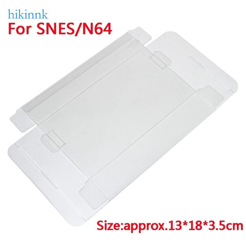 HIKI Clear Box Case Sleeve CIB Protector for SNES N64 Games Cartridge Box