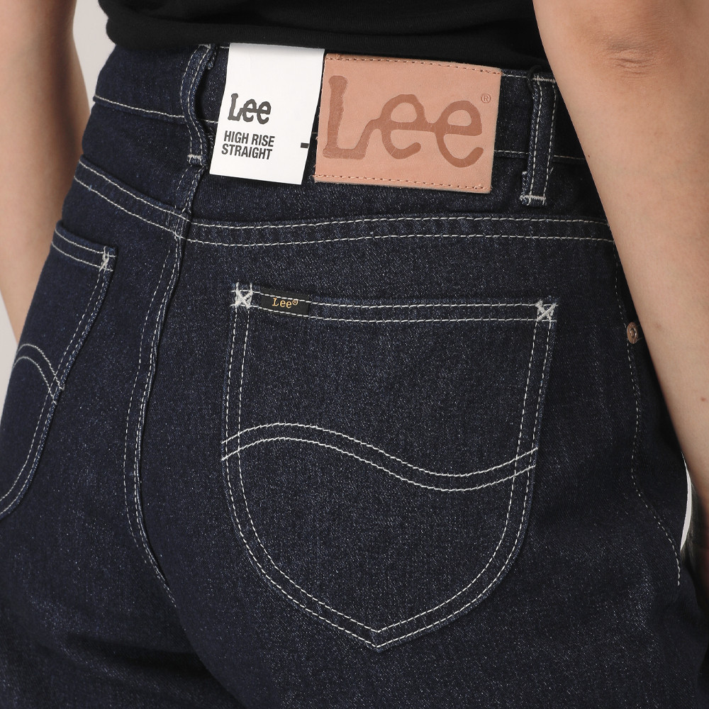 LEE กางเกงยีนส์ผู้หญิง เอวสูง ทรงตรง รุ่น LE F125WSTRC16 สียีนส์เข้ม - รูปที่ 3
