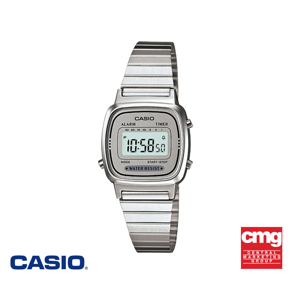 CASIO นาฬิกาข้อมือ CASIO รุ่น LA670WA-7DF วัสดุสเตนเลสสตีล สีเงิน