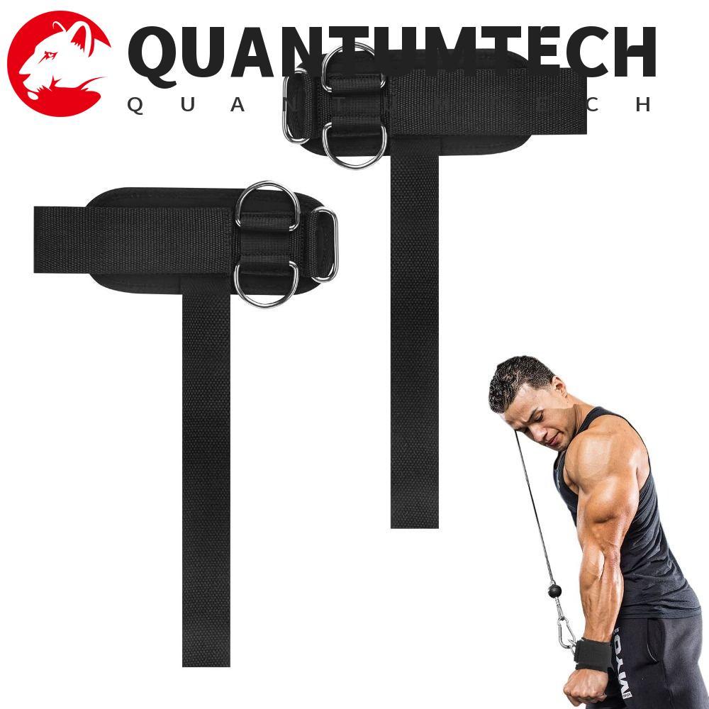 QUANTUMTECH สายรัดยกน้ําหนัก, Non Slip Hand Grip Gym สายรัดข้อมือ, Heavy Duty Wrap รองรับหนา D Ring Pull-up Lifting Straps Deadlift