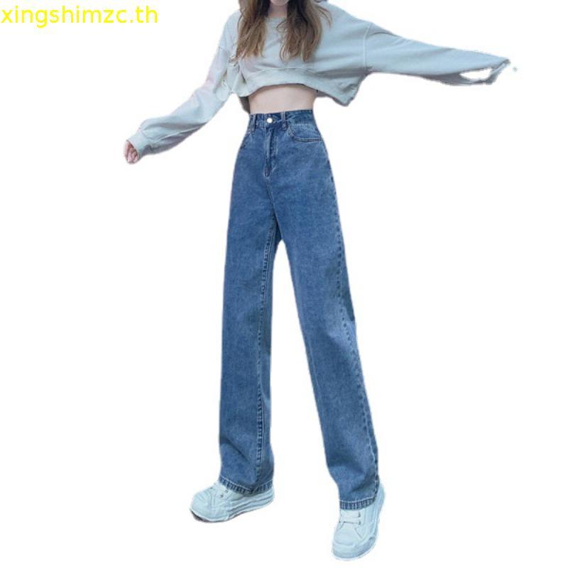 Saran ยีนส์ SR035 กางเกงยีนส์ขากระบอกใหญ่ Y2K เอวสูง Size L งานสวย กระชับ ใส่สบาย