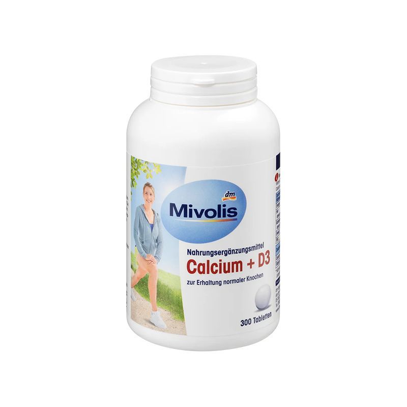 โปรโมชั่นทั้งร้านเยอรมนี DM นําเข้า Mivolis วิตามิน D3 แคลเซียมเม็ด das อาหารเสริมแคลเซียมข้อต่อกระด