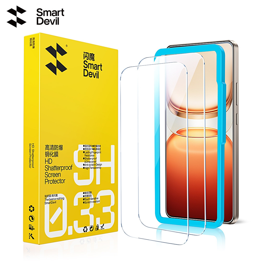 SmartDevil 2.5D กระจกนิรภัยสําหรับ Vivo iQOOZ11/Z10/Z9/Z8/Z3/Z6/Z7/Z5 HD Drop-proof ระเบิด