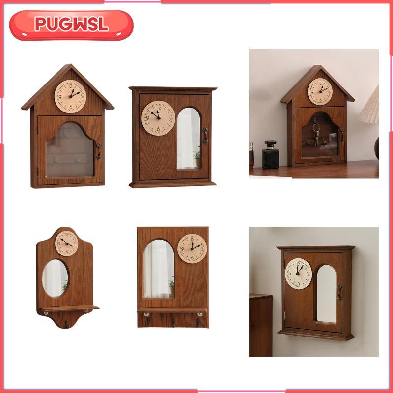 [pugwsl] ที่วางกุญแจตกแต่งผนังติดตั้งง่ายชั้นเก็บกุญแจอเนกประสงค์สําหรับห้องนั่งเล่นในบ้านบ้านไร่ทางเข้าห้องโถง