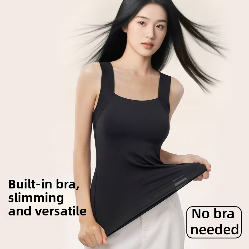 เสื้อกั๊กผู้หญิ สบายผิวสำหรับผู้หญิง แบบบราฟรีไซส์ ออกแบบมาให้มีการสนับสนุนด้านข้างและทำให้ดูยาวและกระชับรูปร่าง