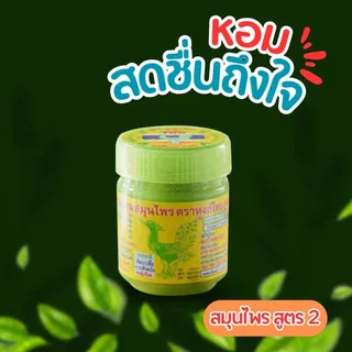 HongThai ยาดมหงส์ไทย สูตร 2 กระปุกเขียว (10 กรัม) / แบบดม 2 หัว (3 ซีซี)