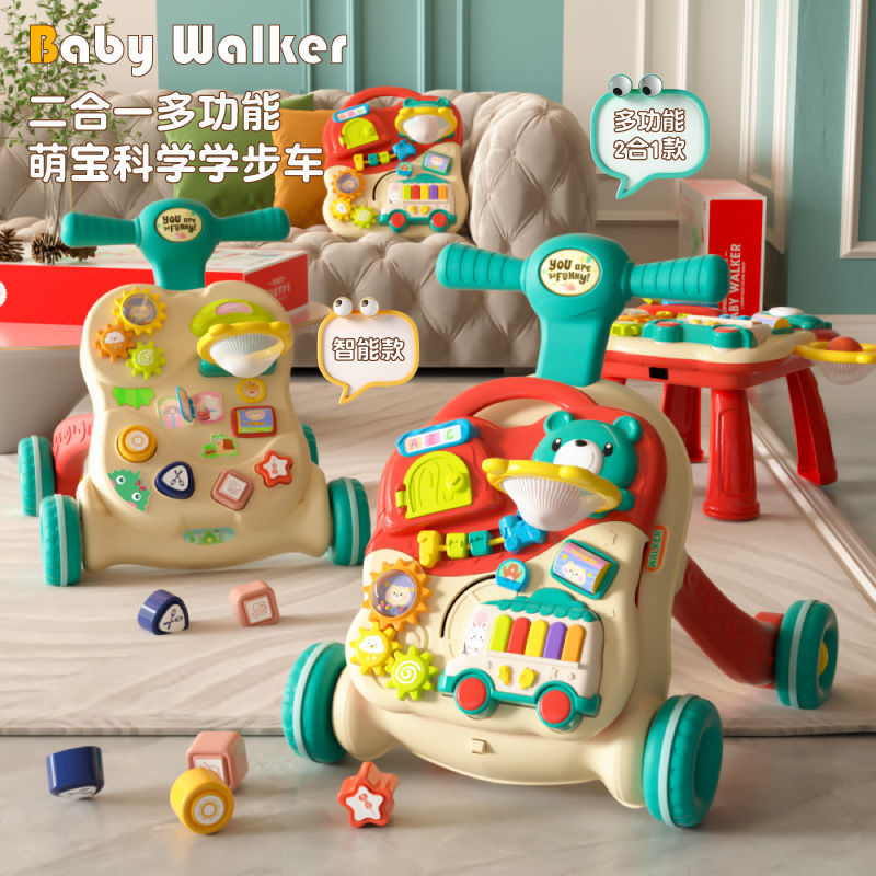 Baby Walker Anti-o-Shaped Leg Anti-Rollover Baby Walker Walking Walker ของเล่นเด็ก 1 ปี