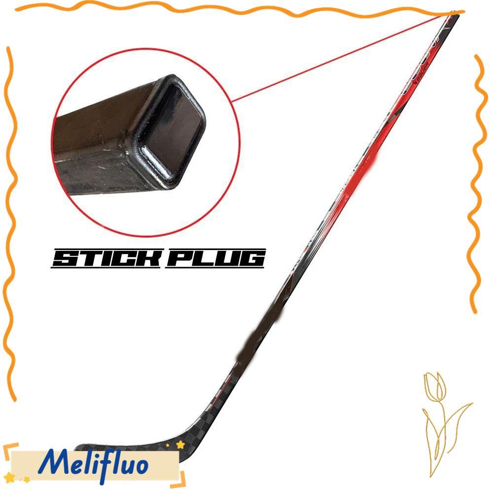 MELIFLUO 10 ชิ้น Hockey Stick End Cap, น้ําหนักเบา Universal Hockey Stick Butt End Caps, ไม่มีเครื่อ