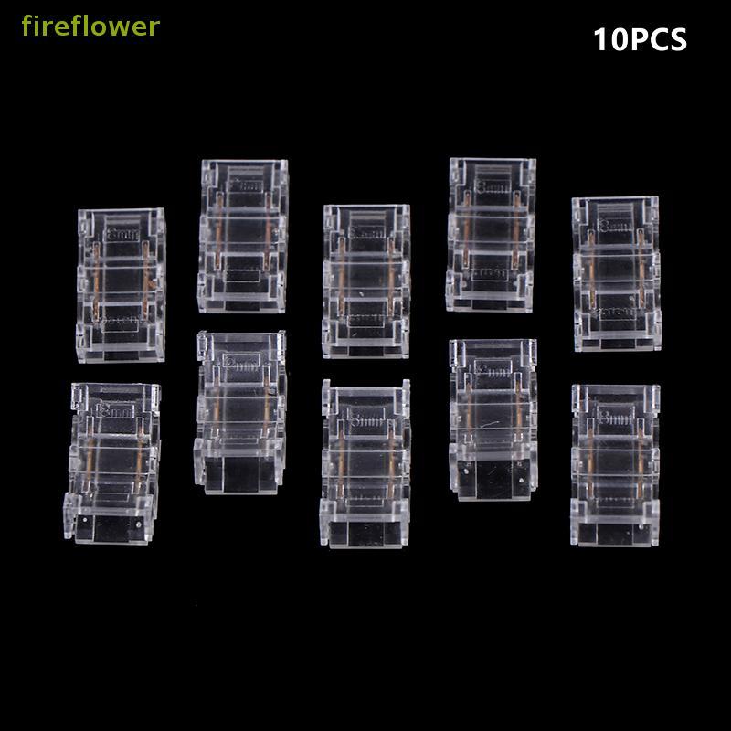 [fireflowerM] 10PCS 2pin 8mm COB LED Strip To Strip LED Connectors Strip To Wire การเชื่อมต่อ Solder