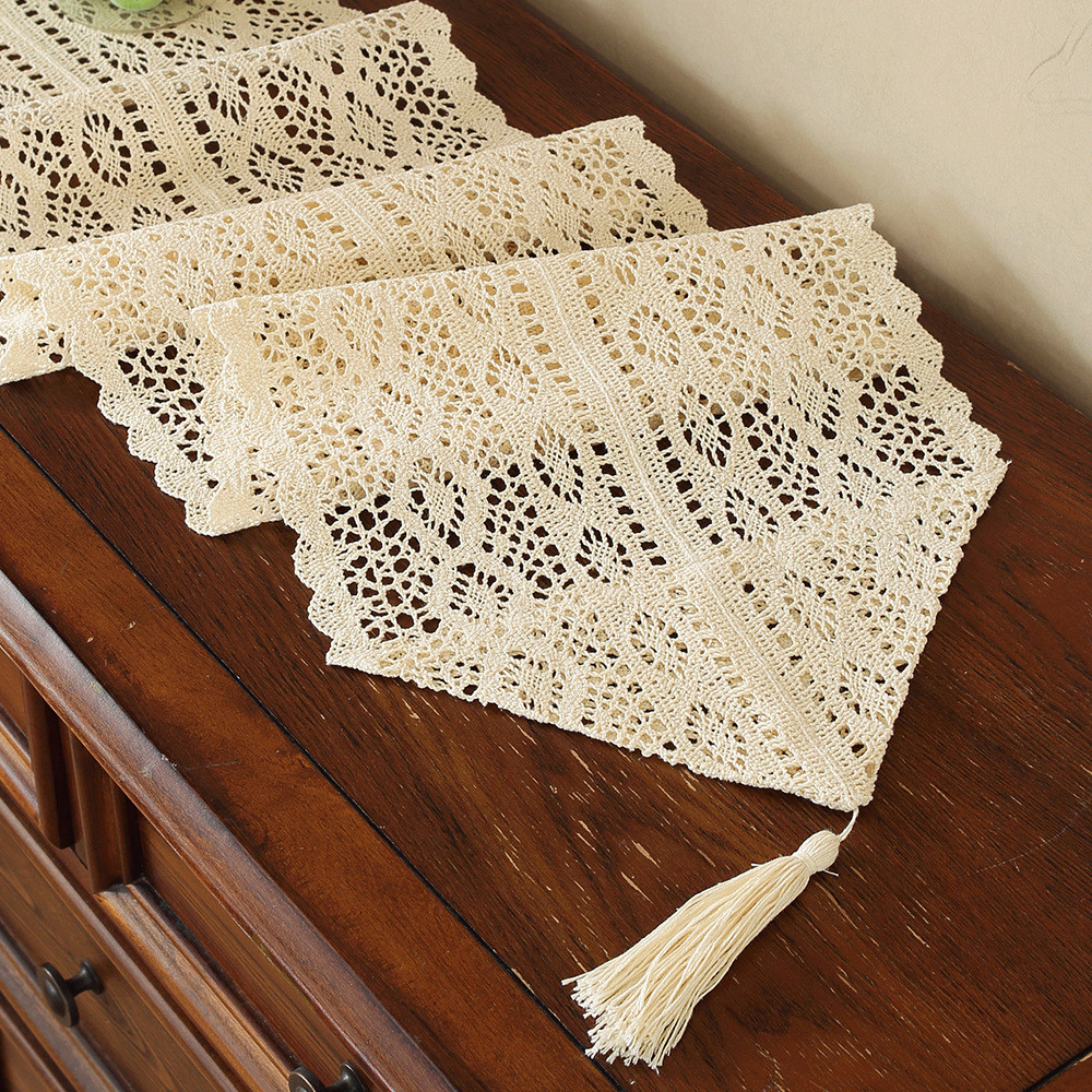 Popular~American-style rustic handmade woven table runner, tablecloth, table towel, coffee table clo