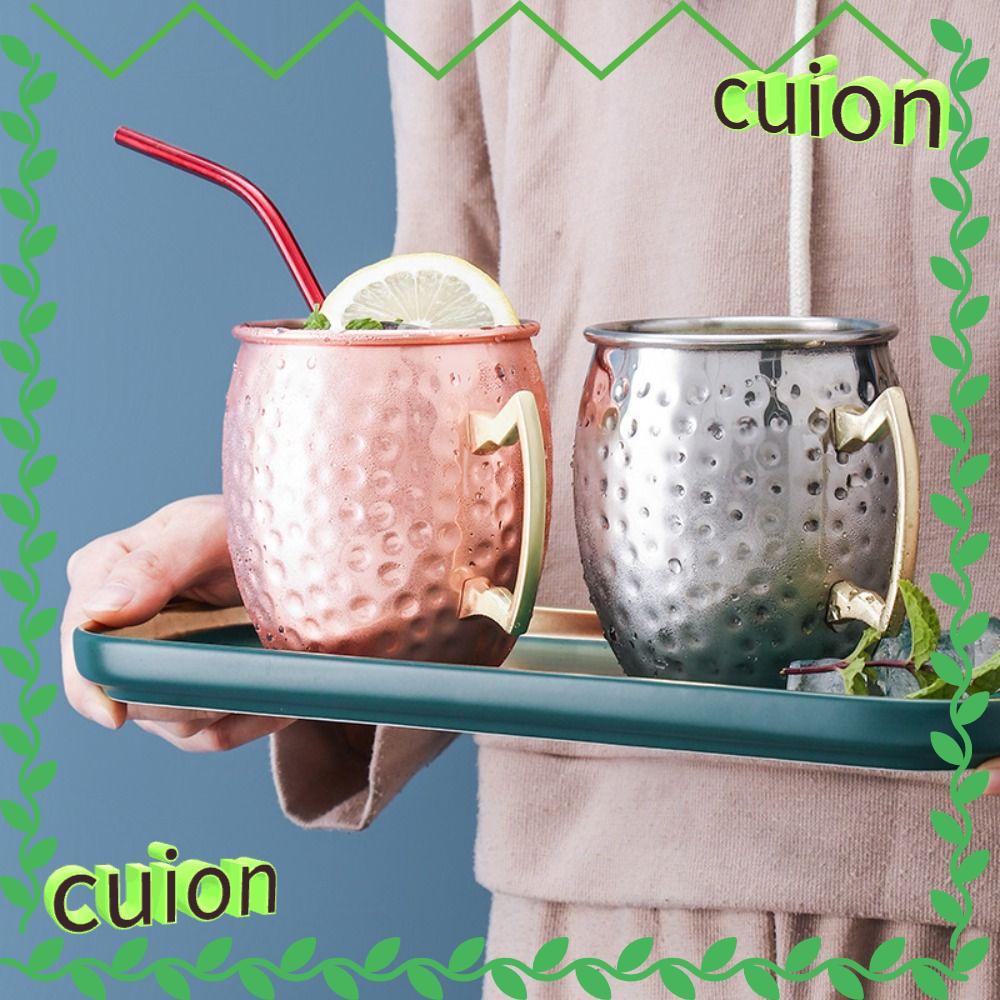 CUION1413 ถ้วยแก้ว, 500ml Moscow Mule ถ้วยทองแดงบริสุทธิ์, กับ Strong Riveted Handle แปรงลักษณะหนา S