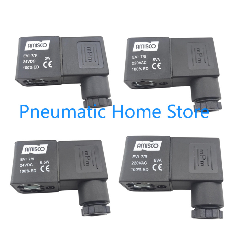 EVI 7/9 220V 6VA/5VA/5.5VA 24V 6.5W/4.8W/3W AMISCO Solenoid วาล์วขดลวด