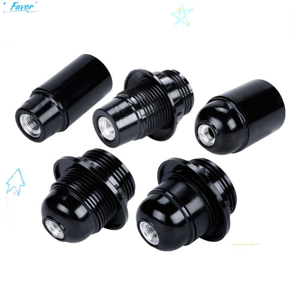 FAVOR หัวโคมไฟเกลียวล็อคตัวเอง E27 E14 อุปกรณ์เสริมโคมไฟ ปากโคมไฟ
