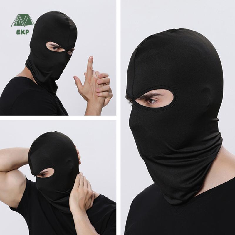 [EKP] 2 หลุม Balaclava รถจักรยานยนต์ Face Mask Moto หมวกกันน็อค Hood Ski Ne Full Face Mask Windproof
