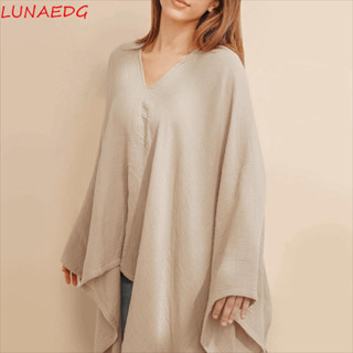 LUNAEDGE ผ้าคลุมให้นมมารดา สีทึบ 2 in 1 เสื้อผ้าให้นม, ผ้าคล…