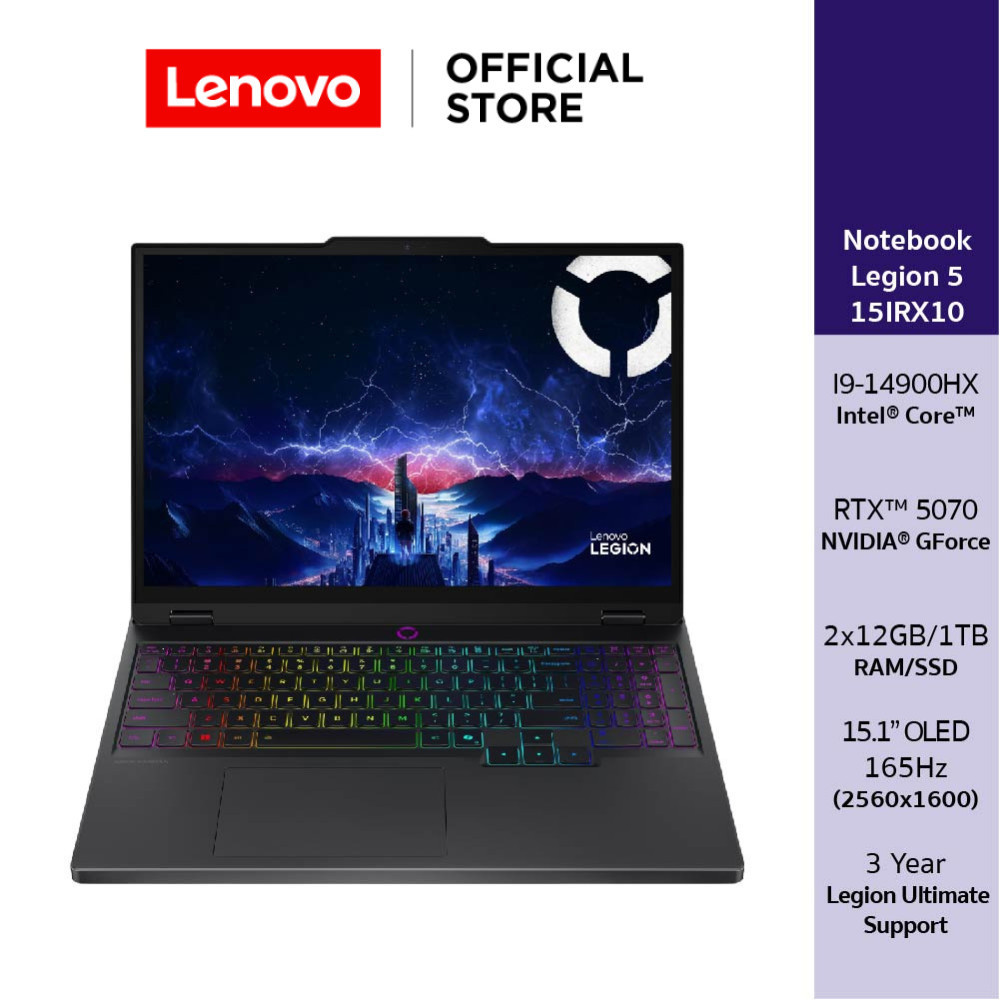 Lenovo Legion 5 15IRX10(83LY003LTA)Notebook Gaming Intel Core i9-14900HX RTX 5070 2x12GB SSD 1TB 15.