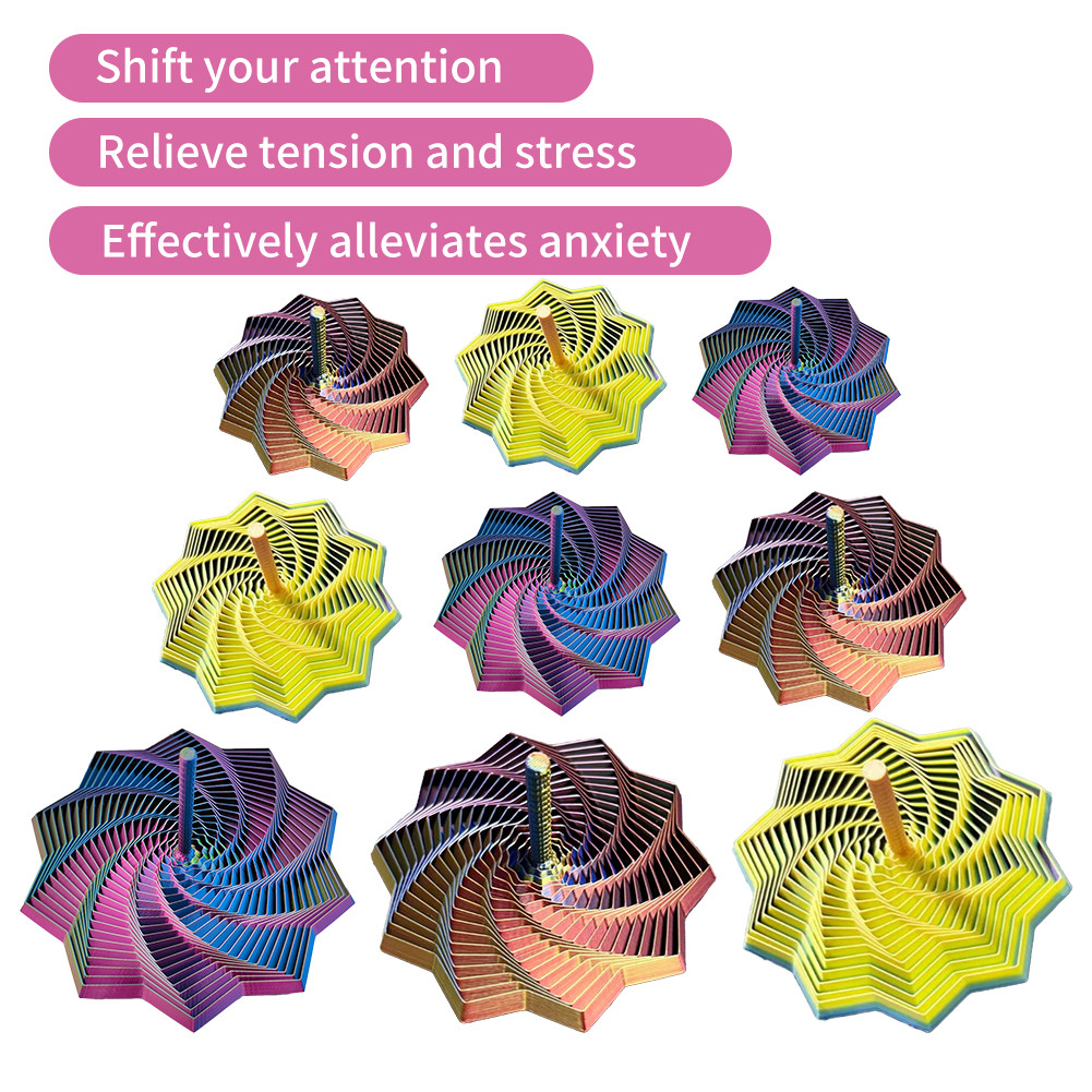 3D พิมพ์ของเล่นม้วนเกลียวสำหรับบรรเทาความวิตกกังวลและความเครียด ASMR