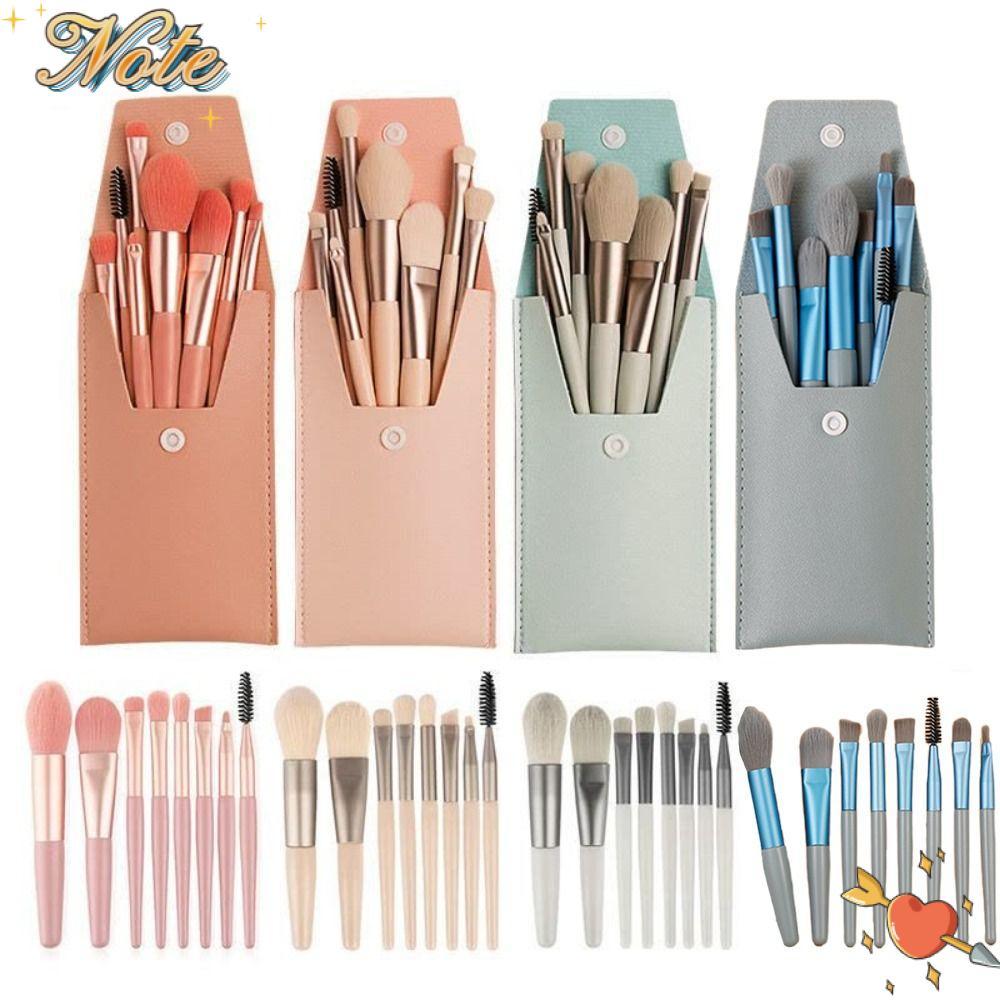 NOTEE ชุดแปรงแต่งหน้า 8 ชิ้น, Eye Facial Beauty Soft Bristle Make Up Brush, Fashion Premium Syntheti