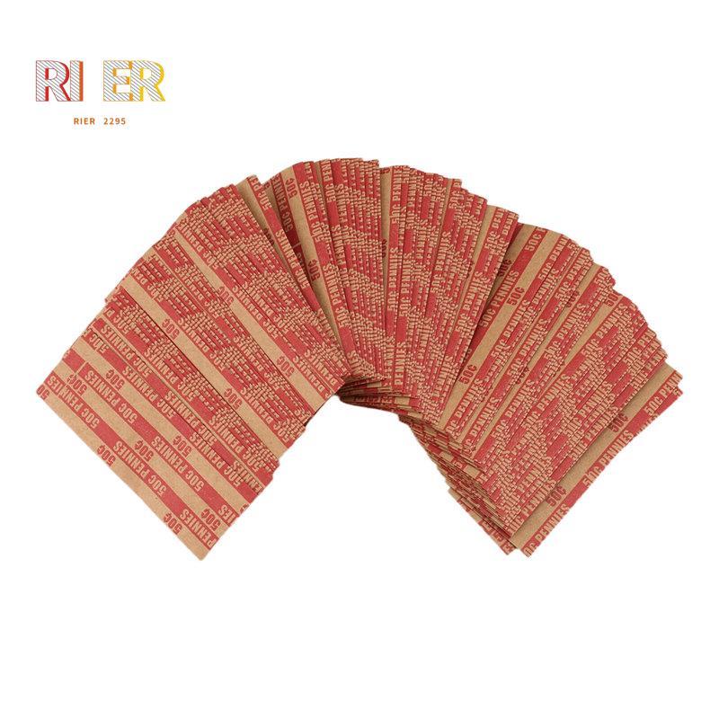 100 ชิ้น Penny Coin Wrappers Penny Sleeves Flat Paper Penny Rolls Wrappers