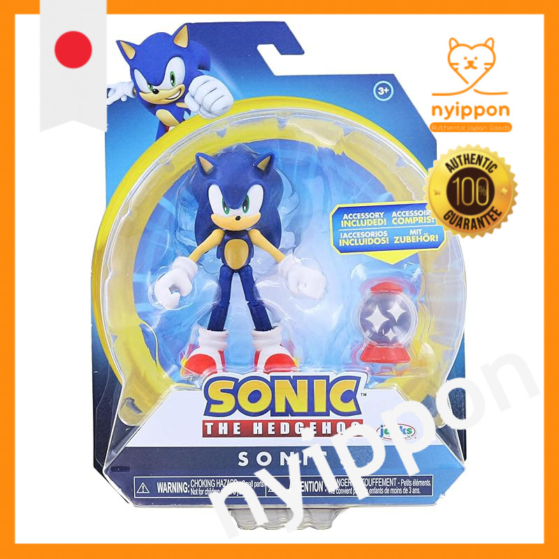 Jakks Pacific Sonic the Hedgehog 4-Inch Figure | Sonic (Modern) with Invincible Item Box
