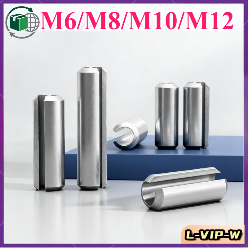 ปิ้นหลอด slotted spring pins ปิ๊น ตะกุด ตะกรุด ผ่า 304/ M6/M8/M10/M12 (L-VIP-W-6)