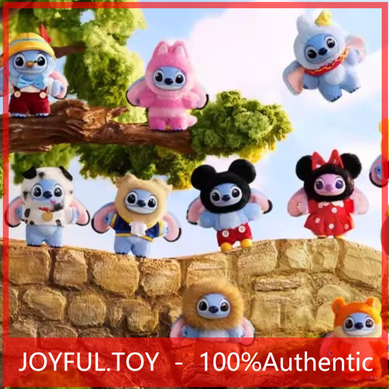 P POPMART Stitch Crossing Series กล่องปริศนาจี้ตุ๊กตาไวนิล