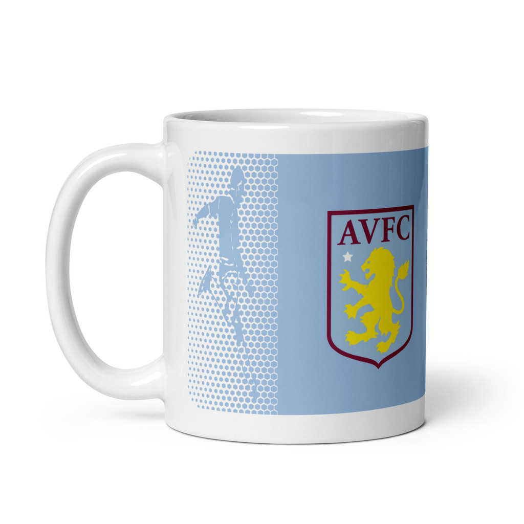 คูลเลอร์คิง Aston Villa V2 แก้วกาแฟ 11 ออนซ์ สีขาว – เหมาะสำหรับชา กาแฟ และของขวัญ ของที่ระลึก