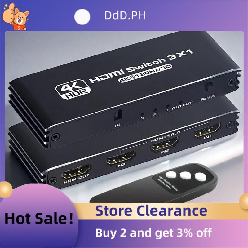 -สวิตช์เข้ากันได้กับรีโมทคอนโทรล IR 4K/120Hz, 1080P/240Hz 3D, HDR สําหรับ , ทีวี, DVD