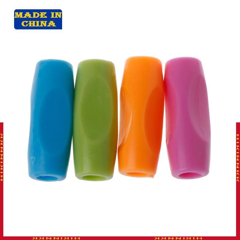 HIK 4 ชิ้นซิลิโคนอ่อนนุ่มปากกา Grippers ที่ใส่ดินสอสําหรับความถูกต้องและเด็กที่เหลือ