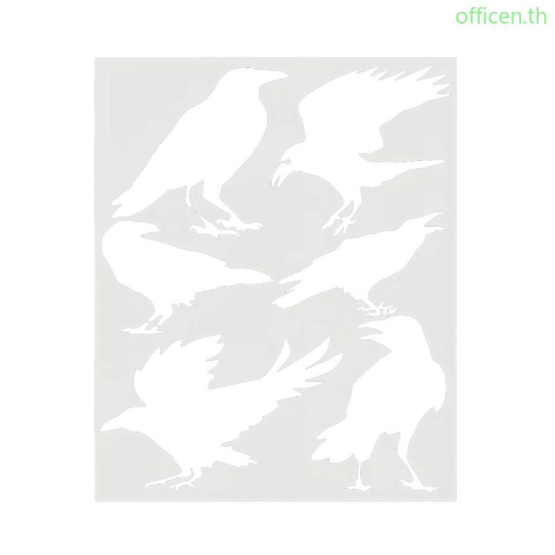 Cen Gothic Themed Reusing Stencil ดีเทล Ravens Bird Stencil ดีเทล Ravens Design เหมาะสําหรับทําด้วยม