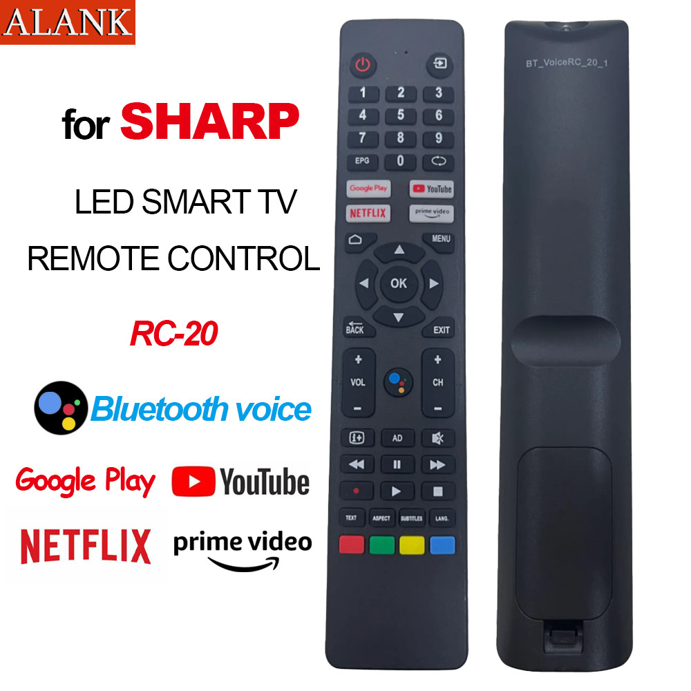 ALANK รีโมททีวี SHARP Smart TV รุ่น RC-20 (รีโมท ของแท้) พร้อมฟังก์ชันสั่งงานด้วยเสียง