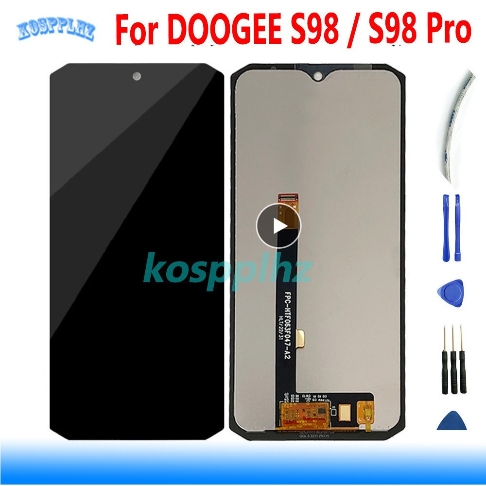 6.3 นิ้วป้องกันหน้าจอสําหรับ Doogee S98/S98 Pro LCD + Touch Sensor เปลี่ยนฟิล์มทดสอบ Well S98
