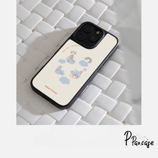 เคสไอโฟน11 17 15เคสอะคริลิค ลายหมีดอกไม้รุ้งน่ารักฮิต สำหรับ IPhone 17 16 11 16E 13 15 12 Pro Max 17 16 Plus 16 15 Pro
