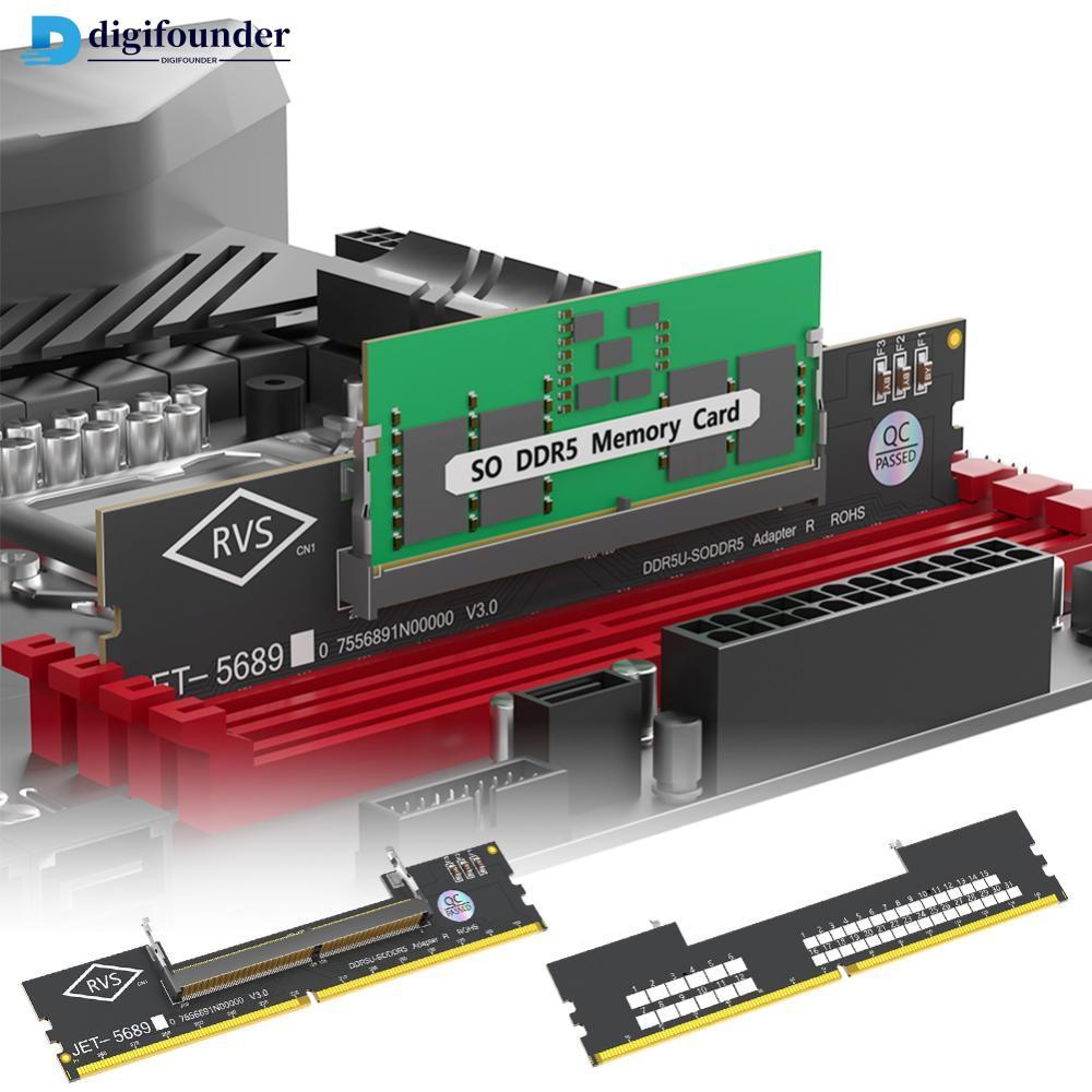 DIGIFOUNDER แล็ปท็อป DDR5 RAM ถึง SO DDR5 U-DIMM Desktop Adapter Card Memory Tester SO DDR5 ถึง DDR5