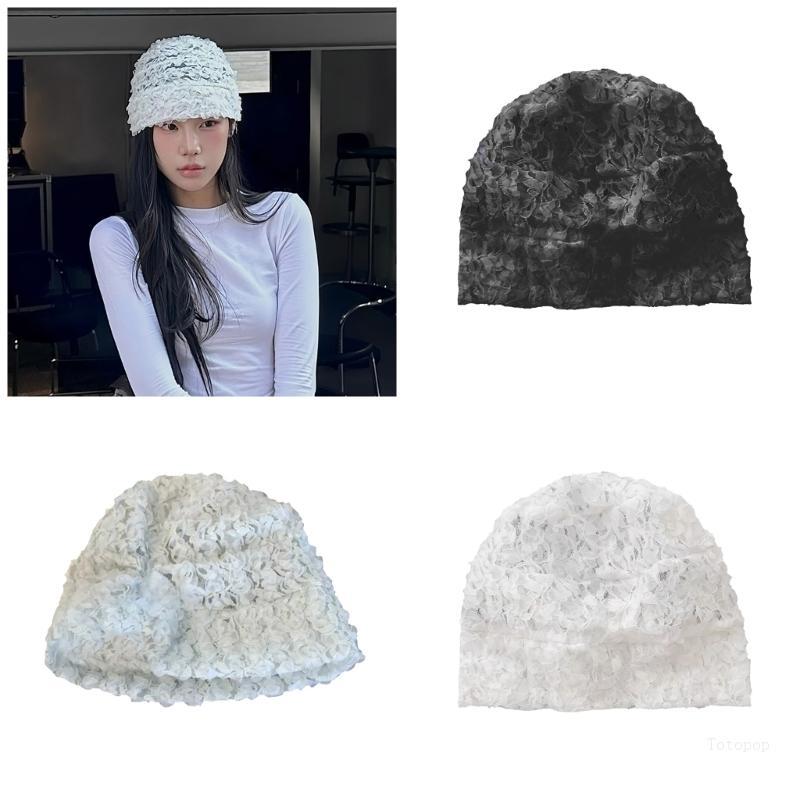 Top Elegant Lace Pullover Hat Breathable Hat Headwrap Casual Hat Holiday Wear