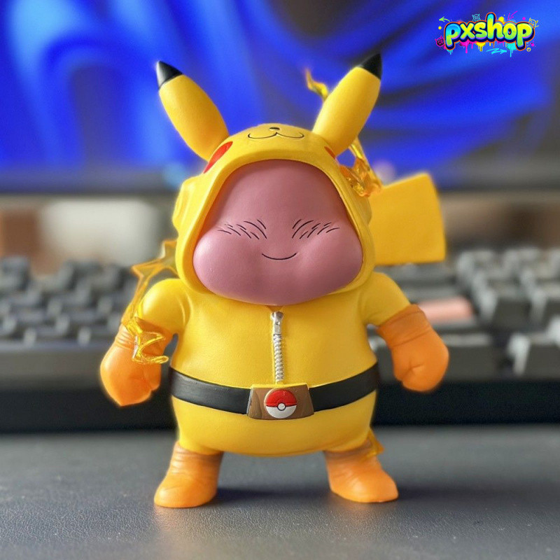 ฟิกเกอร์ Dragon Ball Majin Buu แต่งคอสเพลย์เป็น Pikachu - รุ่น crossover FC Series, โมเดล PVC 15cm, 