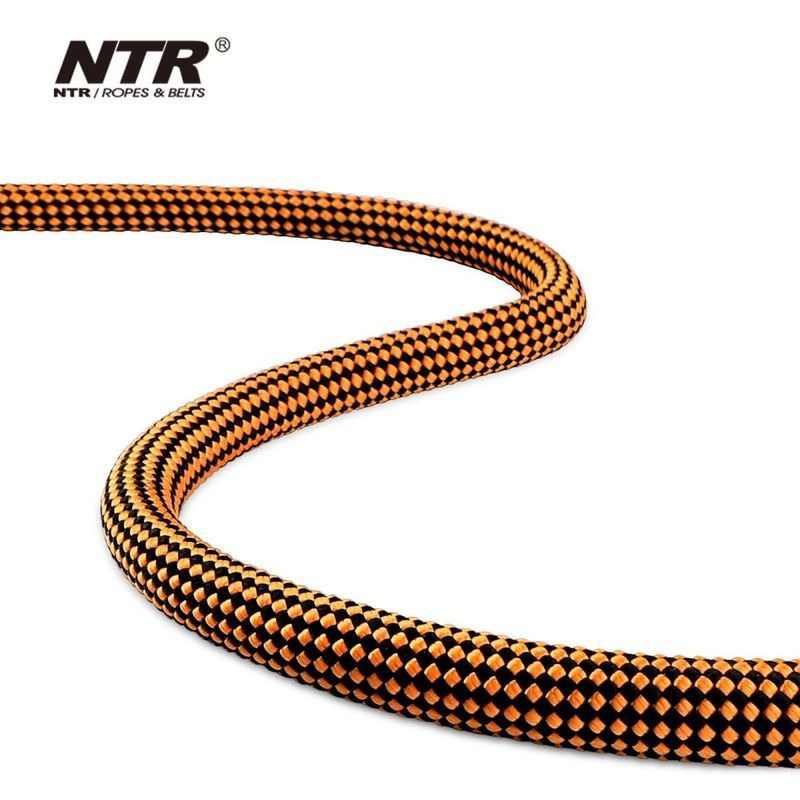 สาย nylon 66 สำหรับการทำงานบนอากาศและการปีนหน้าผา แบบ.Static.Rope สีดำและทอง