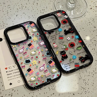 เคสโทรศัพท์ for iPhone 13 11 15 16 Pro Max Case iPhone 11 12 17 Pro Max 14 15 Pro Max 2 in 1 อะคริลิค Acrylic น่ารัก