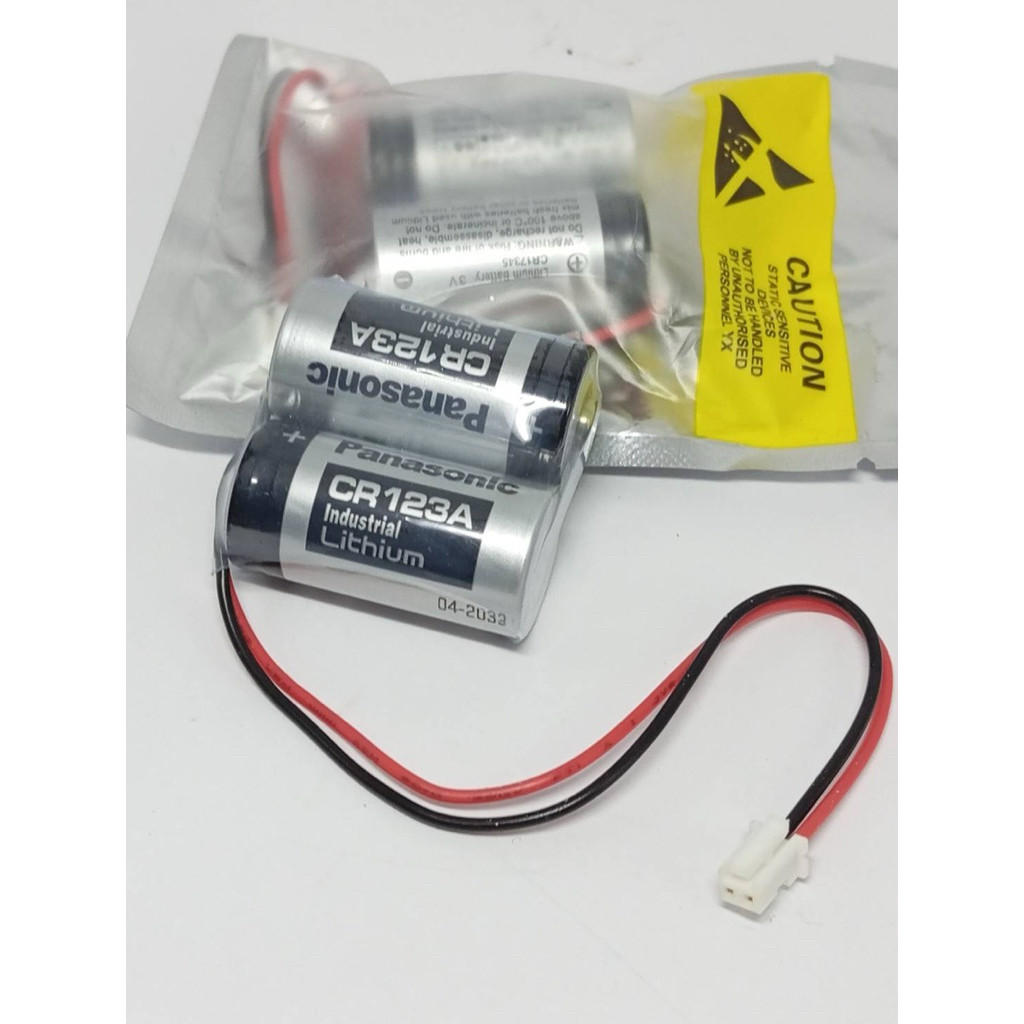 ของแท้ Panasonic CR123A Series PLC Mitsubishi MR-J4 Server MR-BAT6V1SET การเขียนโปรแกรมเริ่มต้น 6V แ