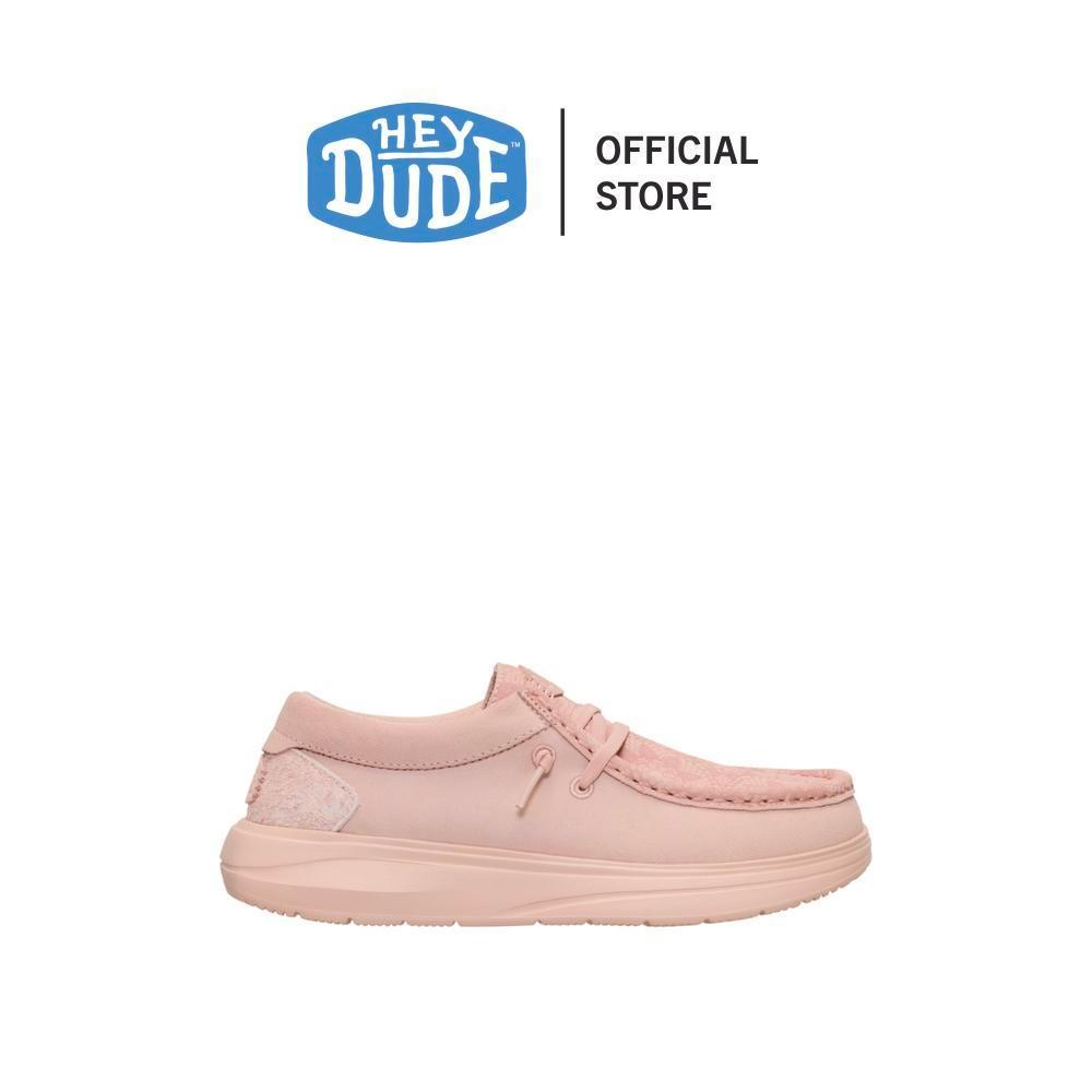 HEYDUDE รองเท้าลำลองผู้หญิง WENDY COMF SUEDE LACE PRINT รุ่น 44394-6OD - ROSE DUST