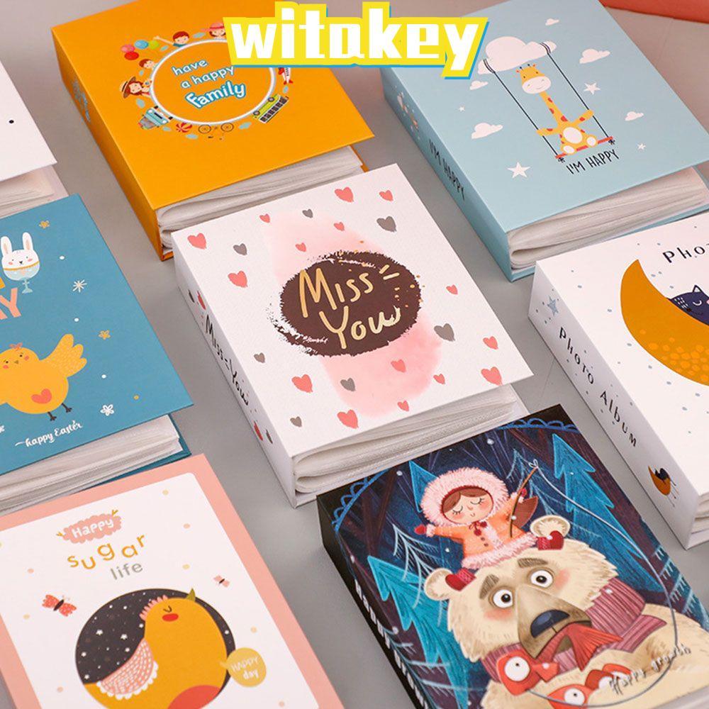 WITAKEY อัลบั้มรูป 4R, คอลเลกชันอัลบั้ม PVC หลากสี 100 ชิ้น, การ์ตูนรีคอลเวลาที่ดี