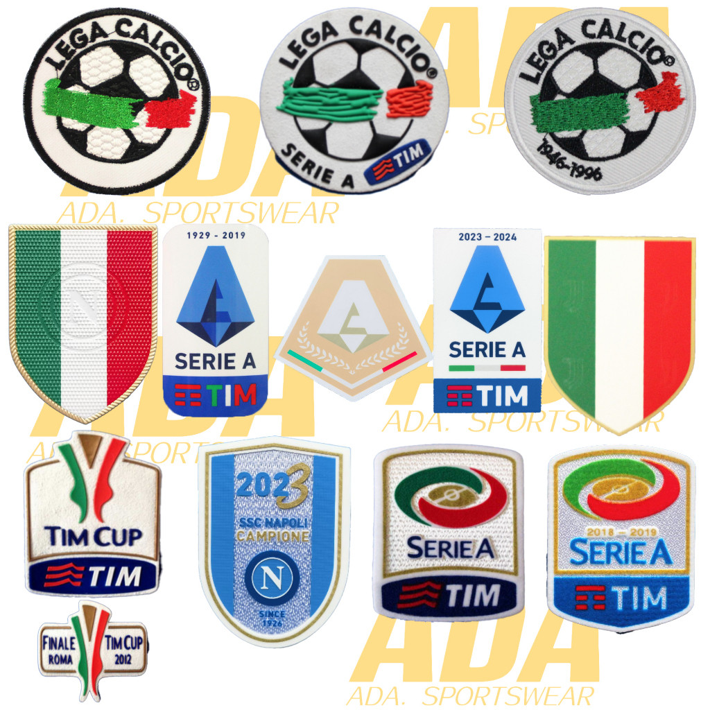 23-24 SERIE A Patch Retro SERIE A Flocking patch 2019 Super Cup MVP Silicone patch Tricolor shield