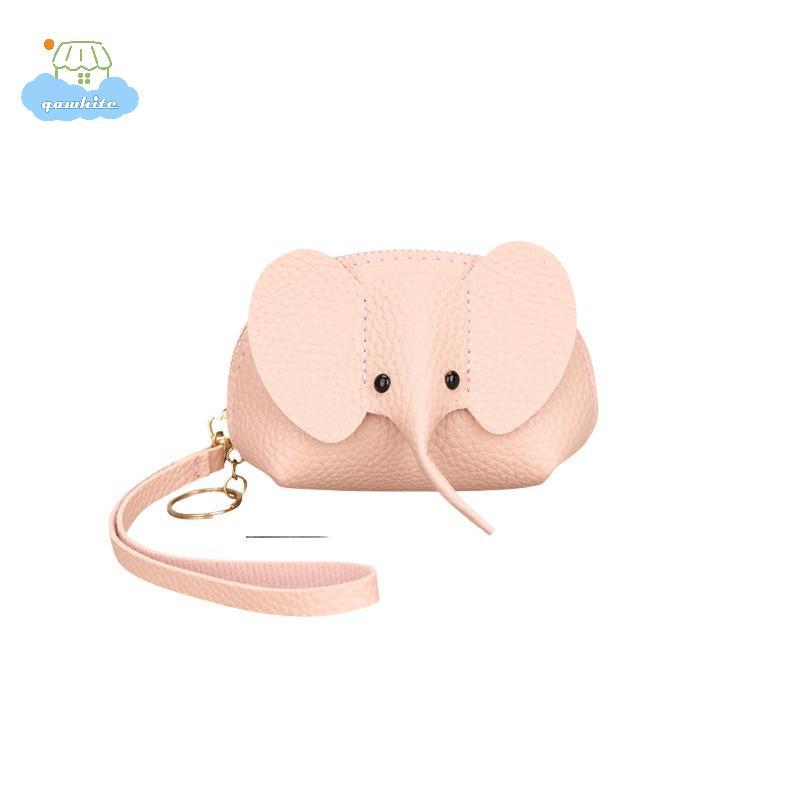 [LI] 1 ชิ้น Creative Lipsti ซิปการ์ดกระเป๋าน่ารักช้างขนาดเล็กกระเป๋าสตางค์คอสเพลย์อะนิเมะกระเป๋าช้าง